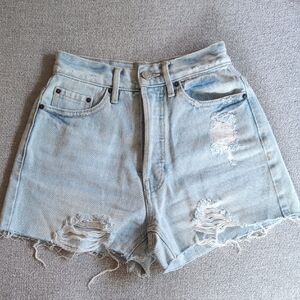 PacSun Light Blue Distressed Denim Shorts